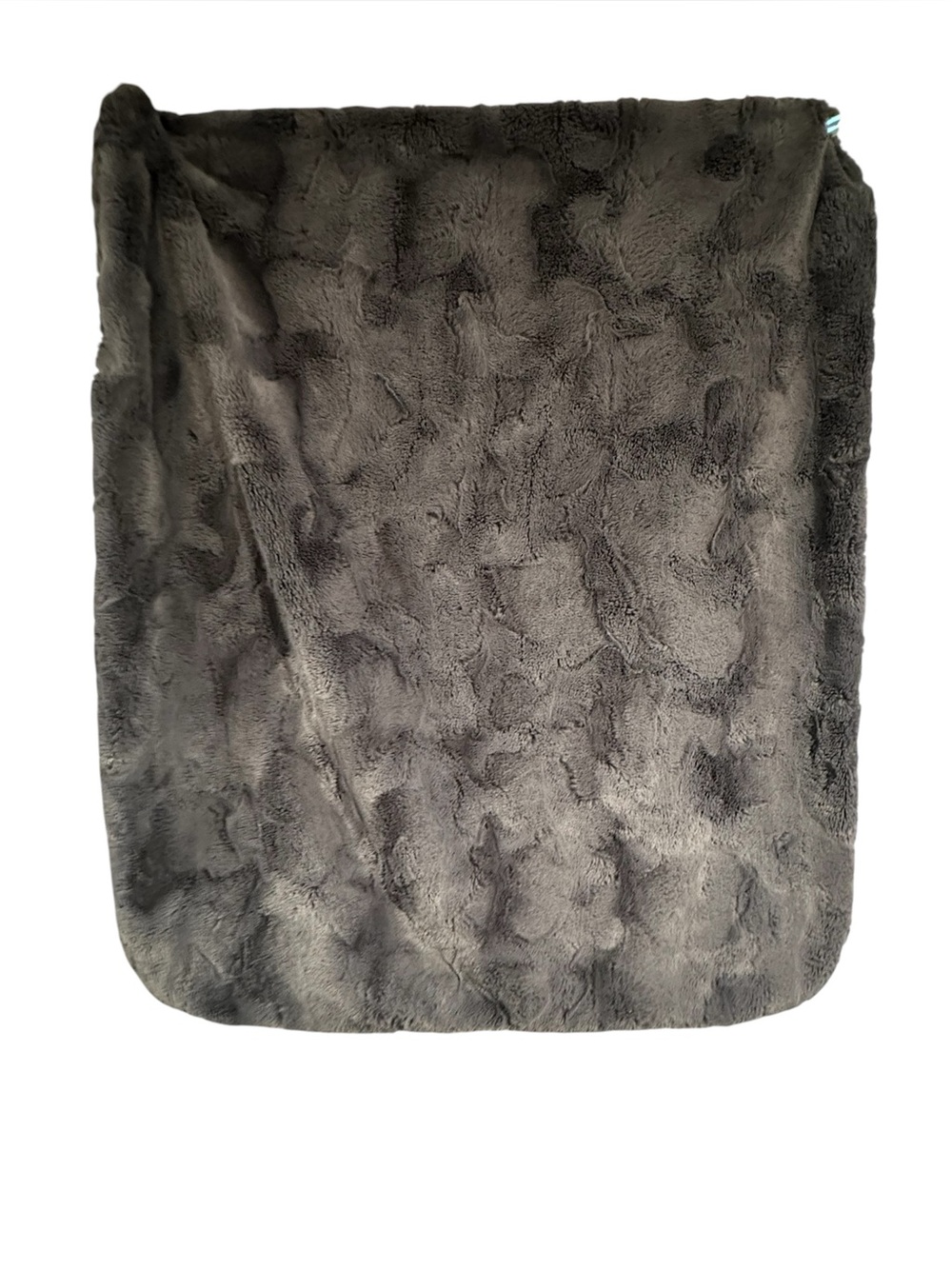 Custom Wisconsin Cow Print & Grey Plush Baby Toddler Blanket 29x34 - Picture 2 of 7